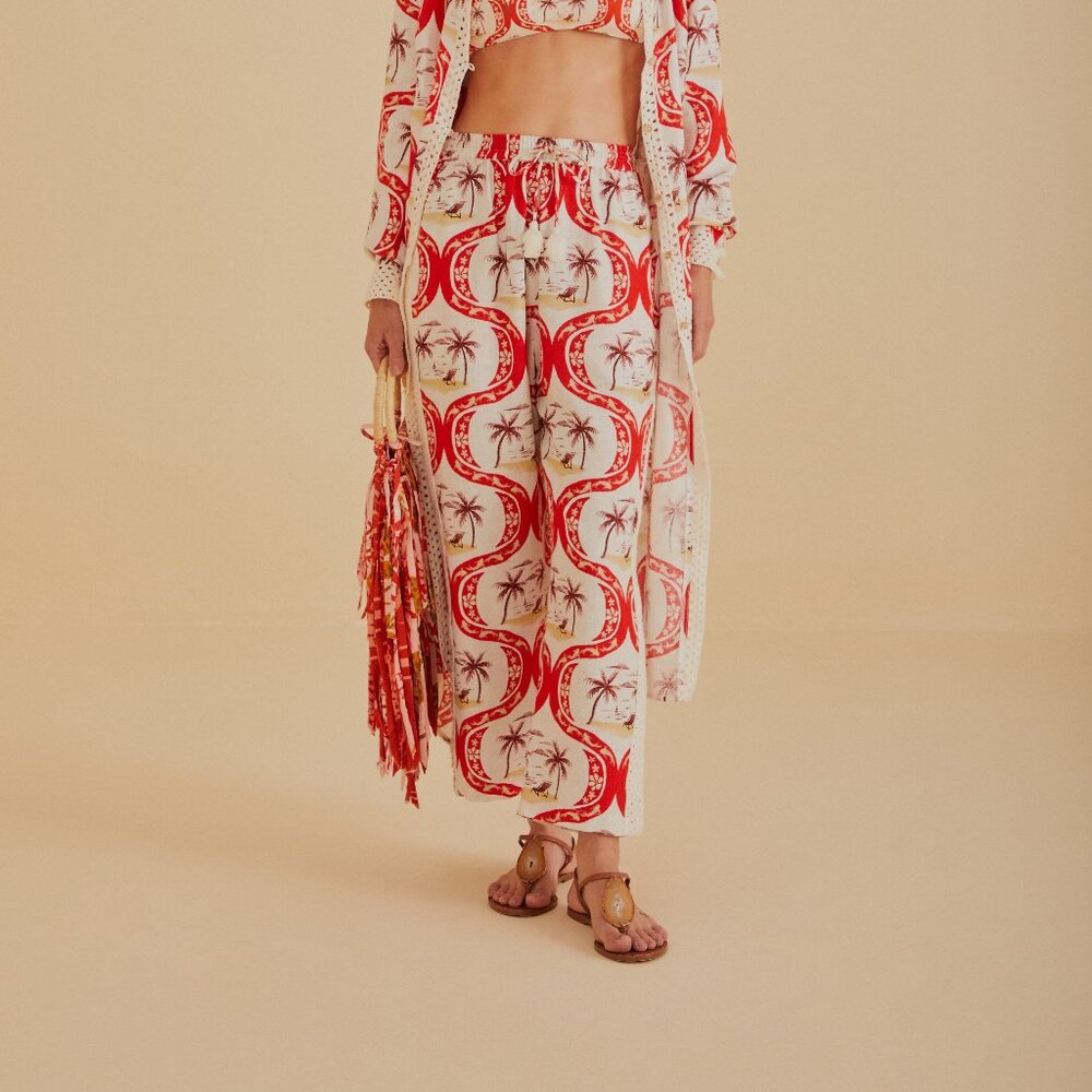 Off-White Summer Beach LENZING™ ECOVERO™ Euroflax™ Pants